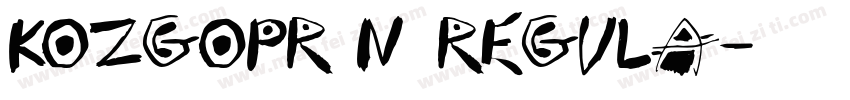 KozGoPr6N Regula字体转换
